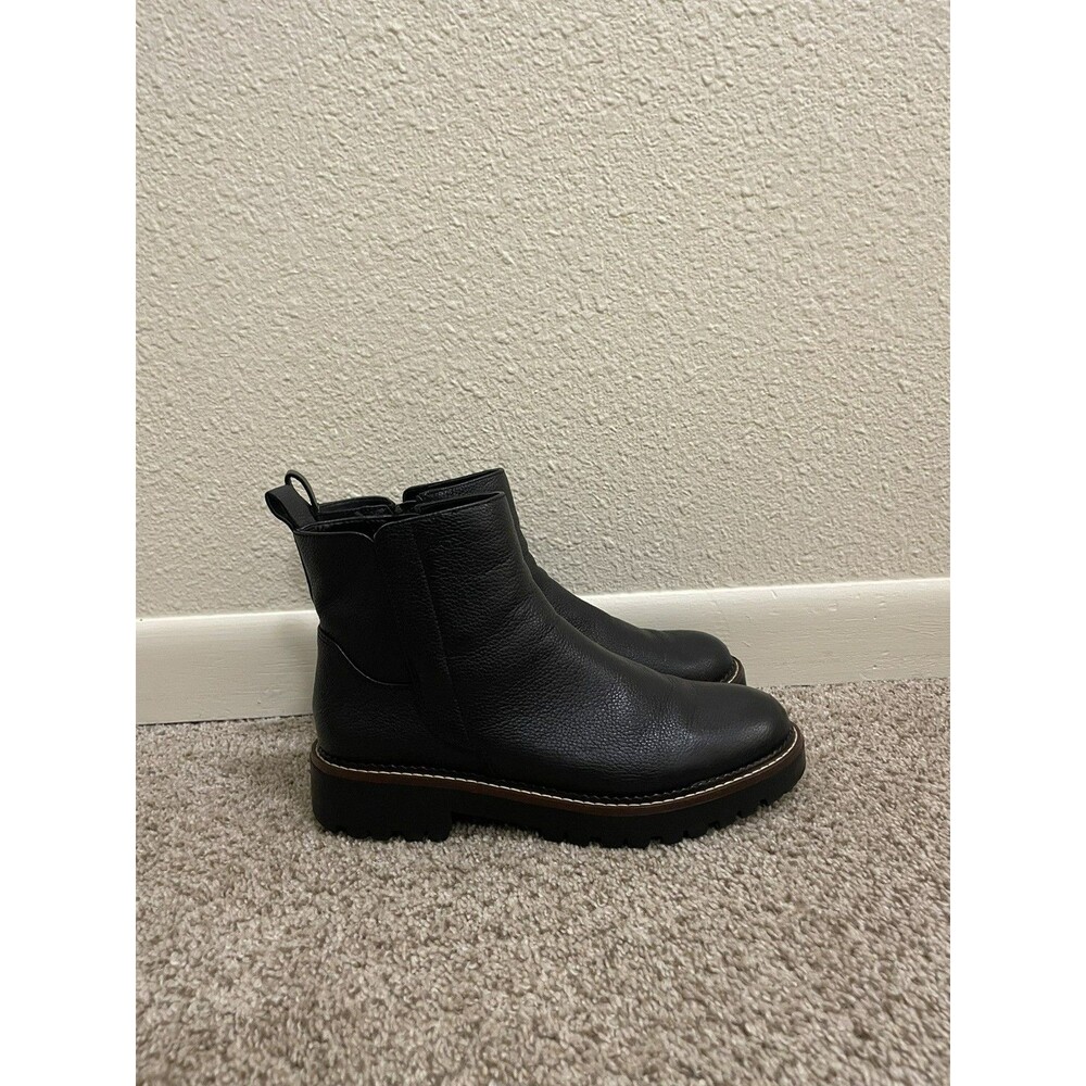 NWT NORDSTROM Miller 2 Water Resistant Boot Black Leather Chelsea Round Toe 9.5
